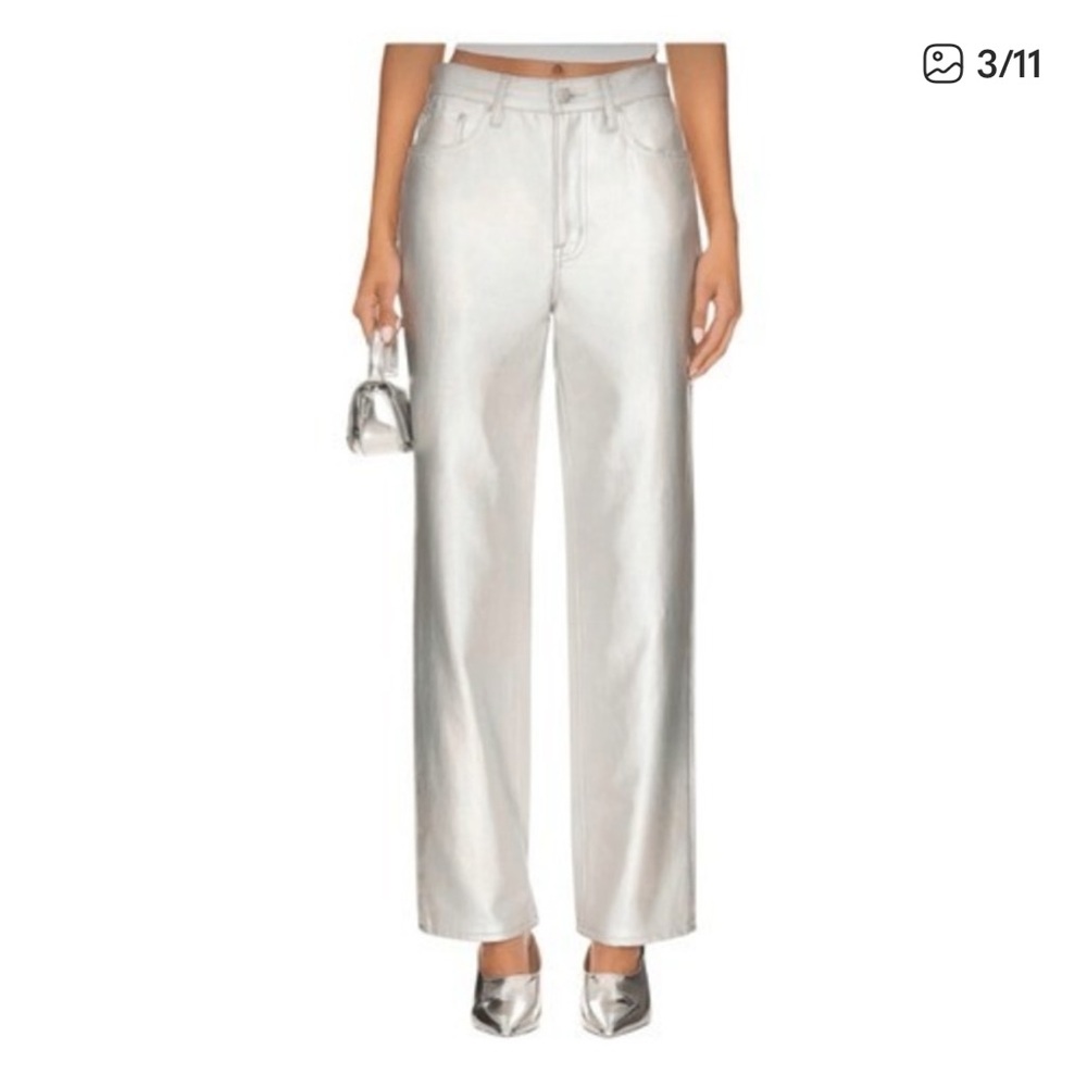 Pistola Cassie Silver Coated Prism straight leg Jeans - Picture 4 of 7